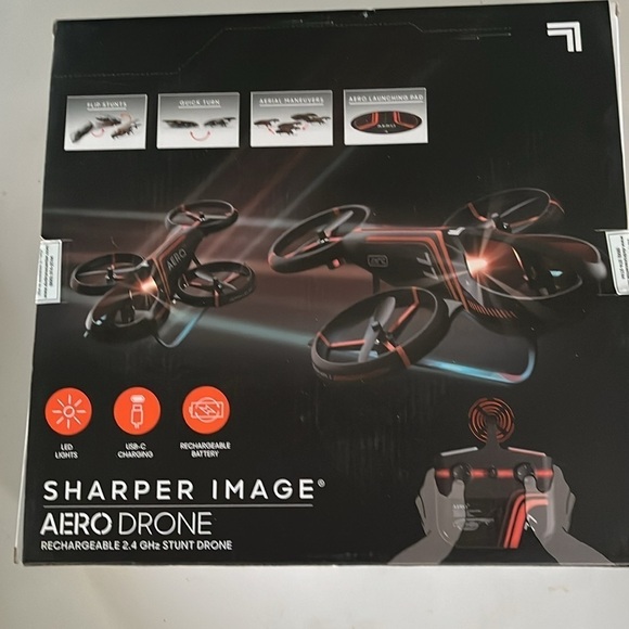 🆕 Sharper Image. Aero Drone. Rechargeable LED stunt drone - Picture 2 of 7
